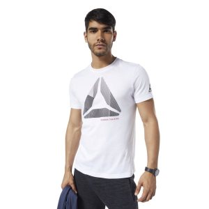 Reebok Graphic Series One Series Training Shift Blur T Shirt Herren - Weiß - DE 043-OBG